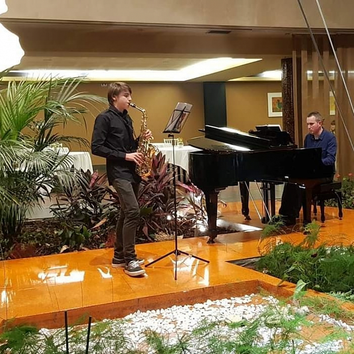 Concierto de alumnos en el hotel IBERIK Santo Domingo Plaza, Oviedo (Asturias).